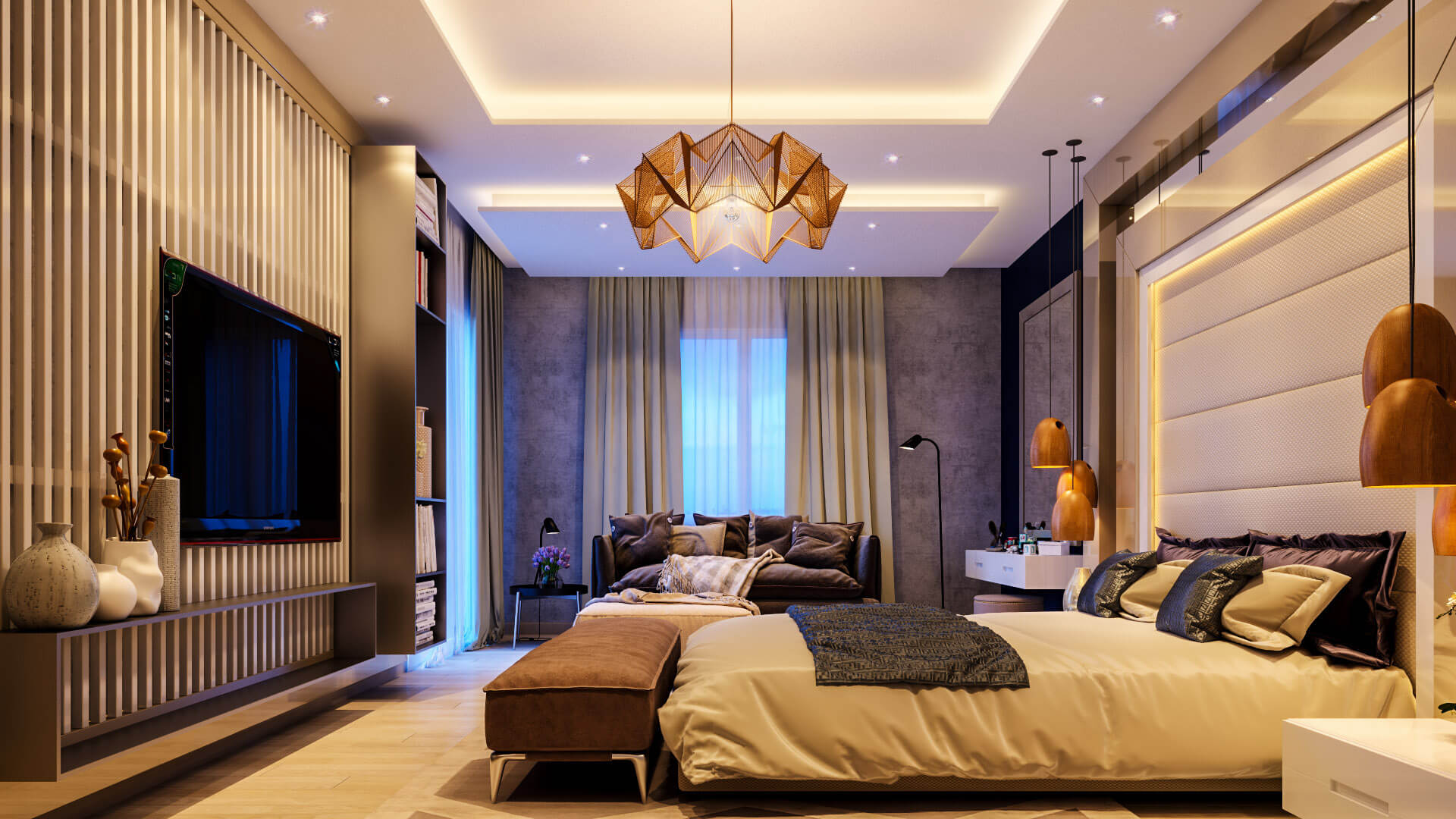 LUXURIOUS BEDROOM DESIGN WITH THE ROMANTIC COUPLE RUG - ROOM BY