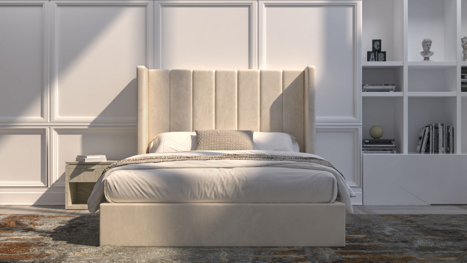 Valentina Winged Luxury Bed Frame